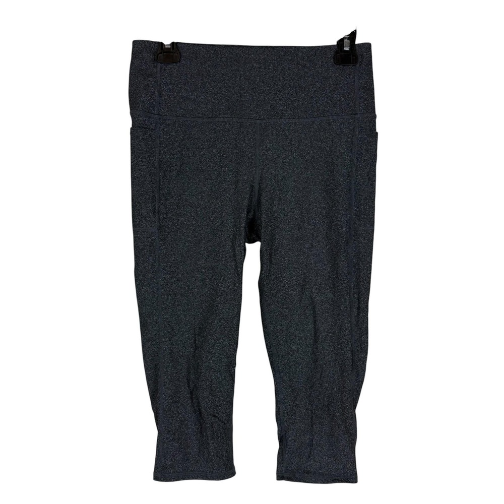 Skechers Leggings Womens Medium Gray Capri High Rise Pockets Yoga Athletic